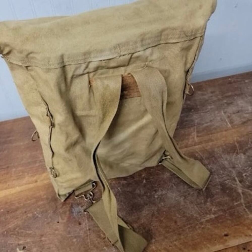 Vintage Boy Scouts of America Backpack, original owners name on interior, A06
